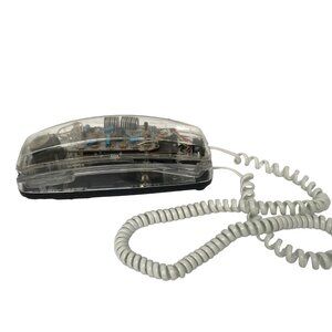 Lenoxx Sound PH-1400 Telephone Clear Transparent TESTED & WORKS! Phone